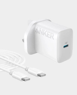 Anker 20W Mobile Charger with USB-C to USB-C Cable | 20W | Power Delivery Fast Charging | USB-C | B2347K21 - White