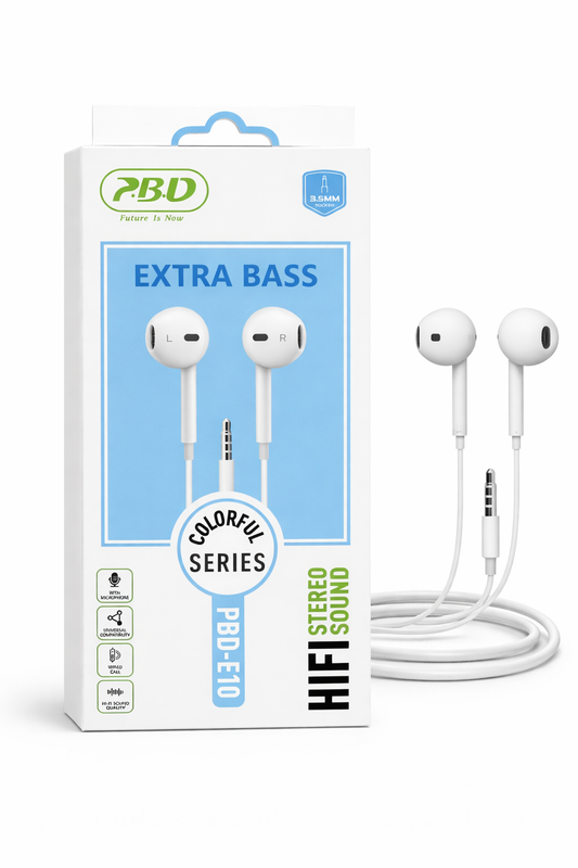 PBD-E10 Wired Earphones (Extra Bass)