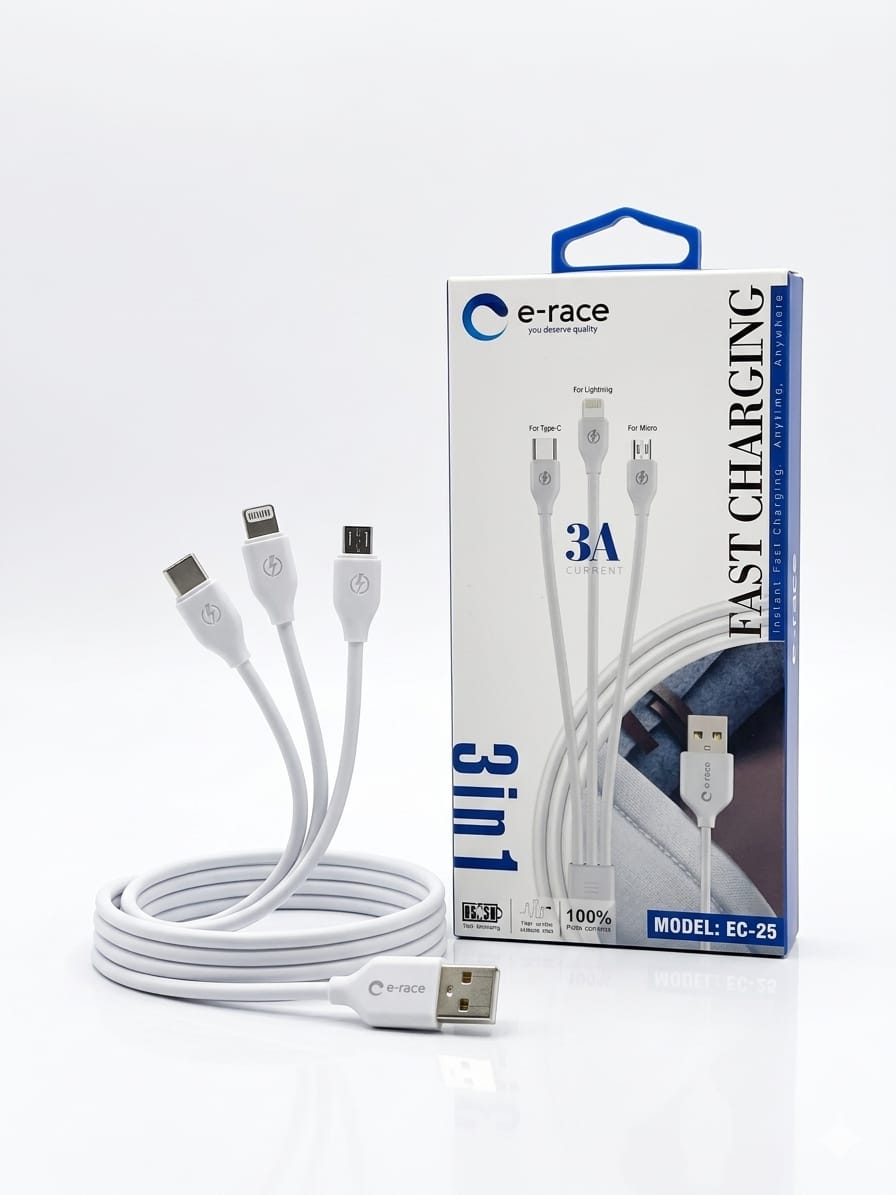 e-race EC-25 Fast Charging 3in1 Cable
